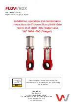 Preview for 1 page of FLOWROX SKF Series Installation, Operation And Maintenance Instructions