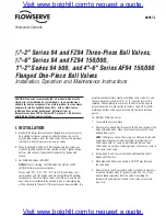 Flowserve 94 600 Series Installation, Operation And Maintenance Instructions preview