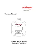 Flowserve Scienco SEM-10 Operator'S Manual preview