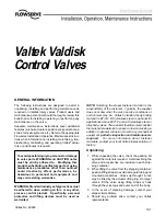 Flowserve Valtek Valdisk Installation, Operation & Maintenance Instructions Manual preview