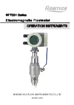 Preview for 1 page of FLOWTECH KF700H Series Operation Instruments