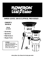 Flowtron Leaf Eater LE-800B Owner'S Manual preview