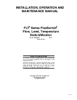 Fluid Components Intl FLT Series Installation, Operation And Maintenance Manual preview