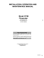 Предварительный просмотр 1 страницы Fluid Components Intl ST98 Installation, Operation And Maintenance Manual