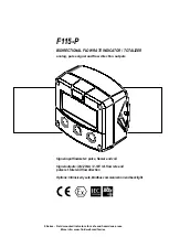 Preview for 1 page of Fluidwell F115-P Manual