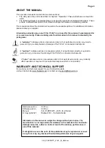 Preview for 3 page of Fluidwell F126-P-EG-TP Manual