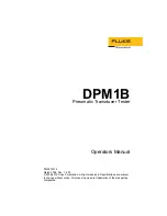 Fluke Biomedical DPM1B Operator'S Manual preview