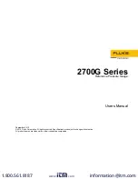 Preview for 1 page of Fluke Calibration 2700G Series User Manual