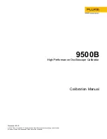 Preview for 1 page of Fluke Calibration 9500B Calibration Manual