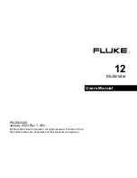 Предварительный просмотр 1 страницы Fluke 12 User Manual