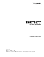 Предварительный просмотр 1 страницы Fluke 1577 Calibration Manual