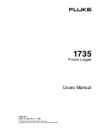 Fluke 1735 User Manual preview