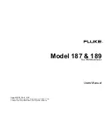 Предварительный просмотр 1 страницы Fluke 187 User Manual