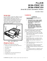 Preview for 1 page of Fluke 2635A-PRINT 120 Instruction Sheet