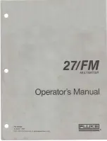 Fluke 27/FM Operator'S Manual preview