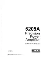 Preview for 1 page of Fluke 5205A Instruction Manual