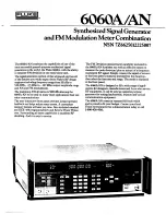 Fluke 6060A Manual preview