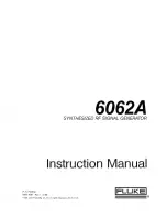 Fluke 6062A Instruction Manual preview