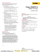 Fluke 700HTP-2 Instruction Sheet preview