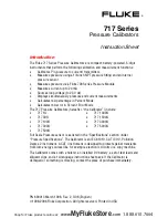 Предварительный просмотр 1 страницы Fluke 717 1000G Instruction Sheet