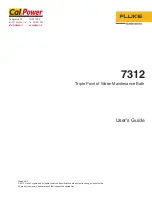 Fluke 7312 User Manual preview