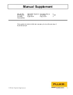 Fluke 732C Manual Supplement preview