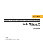 Fluke 77 Series IV User Manual preview