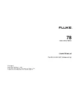 Fluke 78 User Manual preview