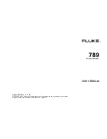 Preview for 1 page of Fluke 789 User Manual