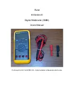 Preview for 1 page of Fluke 80 Series V User Manual