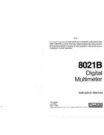 Fluke 8021B Instruction Manual preview