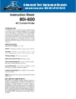 Preview for 1 page of Fluke 80i-600 Instruction Sheet