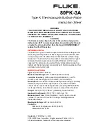 Preview for 1 page of Fluke 80PK-3A Instruction Sheet