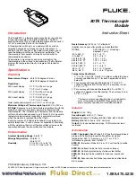 Preview for 1 page of Fluke 80TK Instruction Sheet