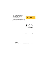 Предварительный просмотр 1 страницы Fluke 820-2 User Manual