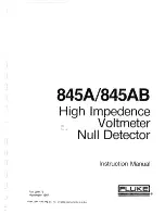 Предварительный просмотр 1 страницы Fluke 845A Instruction Manual