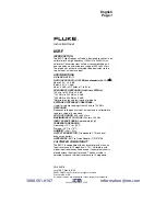 Preview for 1 page of Fluke 85RF Instruction Sheet