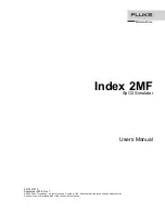 Fluke Biomedical Index 2MF User Manual preview