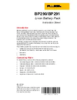 Preview for 1 page of Fluke BP290 Instruction Sheet