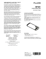 Fluke BP291 Instruction Sheet preview