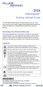 Fluke CableAnalyzer DSX-500 Getting Started Manual предпросмотр