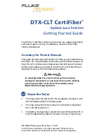 Fluke DTX-CLT CertiFiber Getting Started Manual предпросмотр