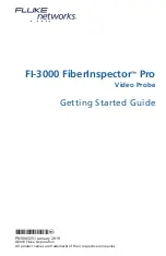 Fluke FI-3000 FiberInspector Pro Getting Started Manual preview