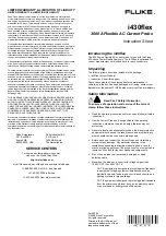 Fluke I430FLEX Instruction Sheet предпросмотр