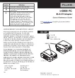 Preview for 1 page of Fluke ir3000 FC Quick Reference Manual