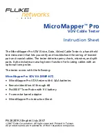 Fluke MicroMapper Pro Instruction Sheet preview