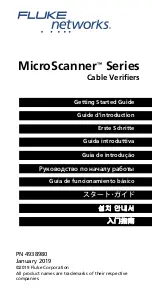 Preview for 1 page of Fluke MicroScanner PoE Getting Started Manual