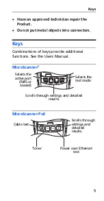 Preview for 7 page of Fluke MicroScanner PoE Getting Started Manual