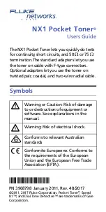 Fluke NX1 Pocket Toner User Manual предпросмотр