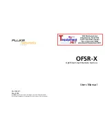 Preview for 1 page of Fluke OFSR-X User Manual